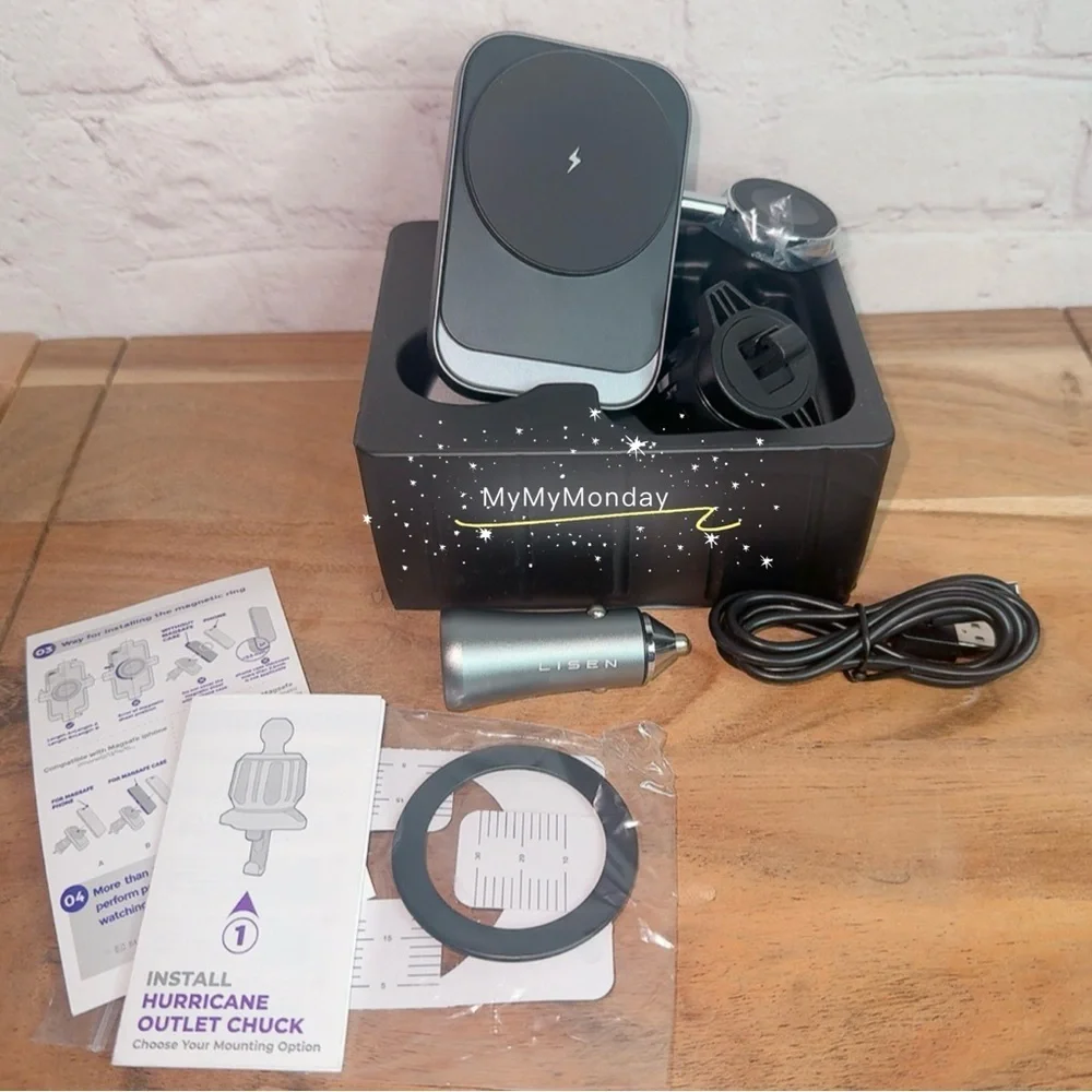 2 in 1 for 18W MagSafe Car Mount Charger